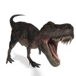 Dinosaur Tarbosaurus. 3D rendering with clipping path and