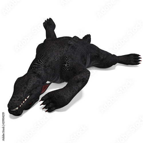 Illustration: a fantasy creature out of hell. 3D rendering with clipping path a fantasy creature out of hell. 3D rendering with clipping path