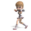 Lovely Toon Angel for your Valentine. 3D rendering with