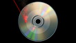 Video: Rotating CD DVD burning animation with laser beam Rotating CD DVD burning animation with laser beam