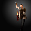 rocker with guitar and foot
