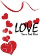 vector heart card