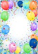 Party Balloons - colored background illustration