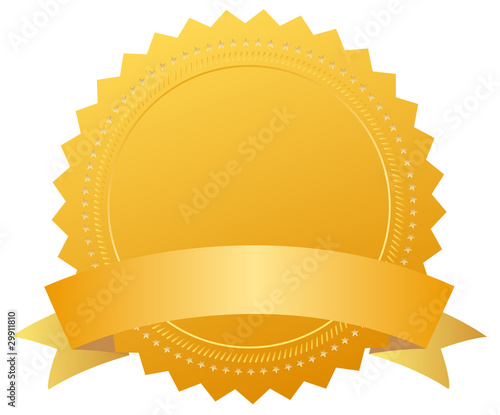 Vector: Blank golden seal Blank golden seal
