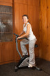Mature woman working out