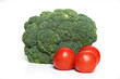 Fresh vegetables on white