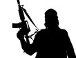 Silhouette of soldier