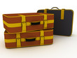 Suitcases isolated on white background