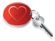heart key ring vector heart key ring vector
