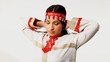 Young girl in traditional russian costume