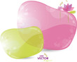 Pink and green background with lily, eps-10 Pink and green background with lily, eps-10