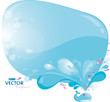 Blue whale spray, background, eps-10
