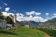 Aosta valley and Aymaville Castle, Italy
