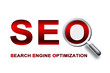 Search engine optimization, red Search engine optimization, red