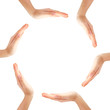 Hands making a circle