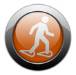 Orange Metallic Orb Button "Snowshoeing"