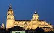 cathedral of Salamanca at dusk, Spain cathedral of Salamanca at dusk, Spain