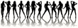 12 silhouettes of sexy women