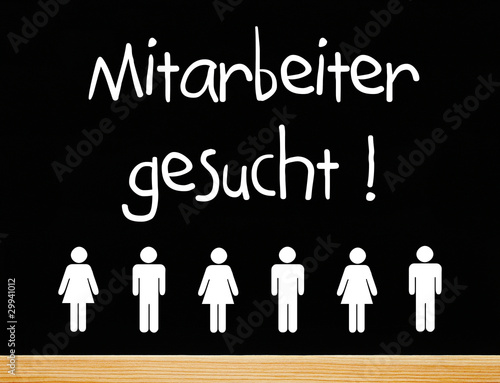 Illustration: Mitarbeiter gesucht ! Mitarbeiter gesucht !