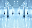 symmetric modern hall inside office center