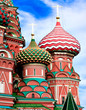 Domes of the famous Head of St. Basil's Cathedral on Red square Domes of the famous Head of St. Basil's Cathedral on Red square