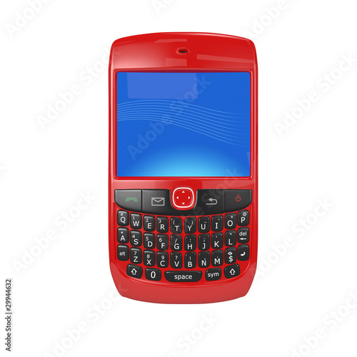 Red smart phone