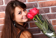 romantic portrait of a pretty teenage girl