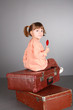 four-year girl with the big sugar candy