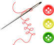 Needle and buttons
