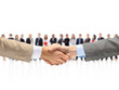 handshake isolated on business background