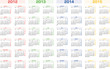 Kalender 2012, 2013, 2014, 2015