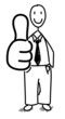 Homme avec pouce levé