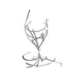 The stylized wine glass for fault The stylized wine glass for fault