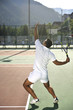 young man play tennis