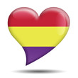 Corazon brillante bandera Republica Española Corazon brillante bandera Republica Española