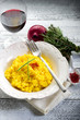saffron rice on dish