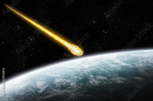 Illustrazione: Asteroid and Earth : meteor impact Asteroid and Earth : meteor impact