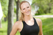Photo: Close-up of woman in sportswear Close-up of woman in sportswear