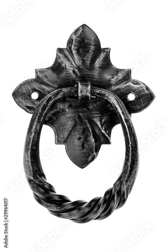 Photo: Old-fashioned steel knocker Old-fashioned steel knocker