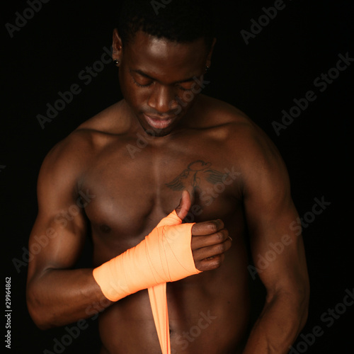 Foto: Boxer mit Bandage Boxer mit Bandage