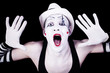 Funny screaming mime Funny screaming mime