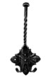 Photo: Old-fashioned metal hanger isolated on white Old-fashioned metal hanger isolated on white