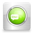 Button Chat Edelstahl grüj Button Chat Edelstahl grüj