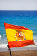 spanish flag at the beach