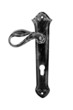 Photo: Old-fashioned steel door handle Old-fashioned steel door handle