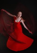 woman dancer with red veil