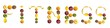 Fitness word made of fruits