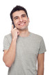 Casual man on the phone