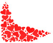 Red hearts border