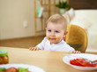 Photo: little boy having meal little boy having meal